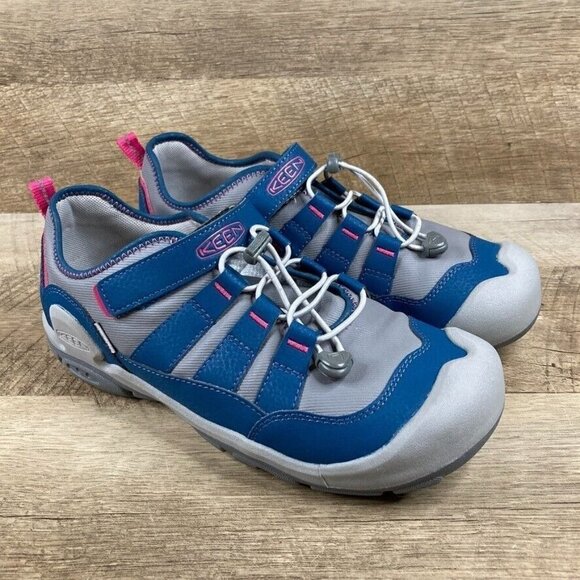 KEEN Legion Blue & Steel Gray Knotch Hollow Youth Sneakers Shoes Girls Sz 6 NEW - Picture 1 of 9